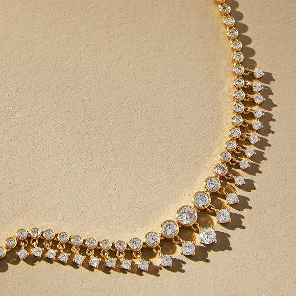 Anthropologie Beaded Crystal Necklace - Picture 1 of 5